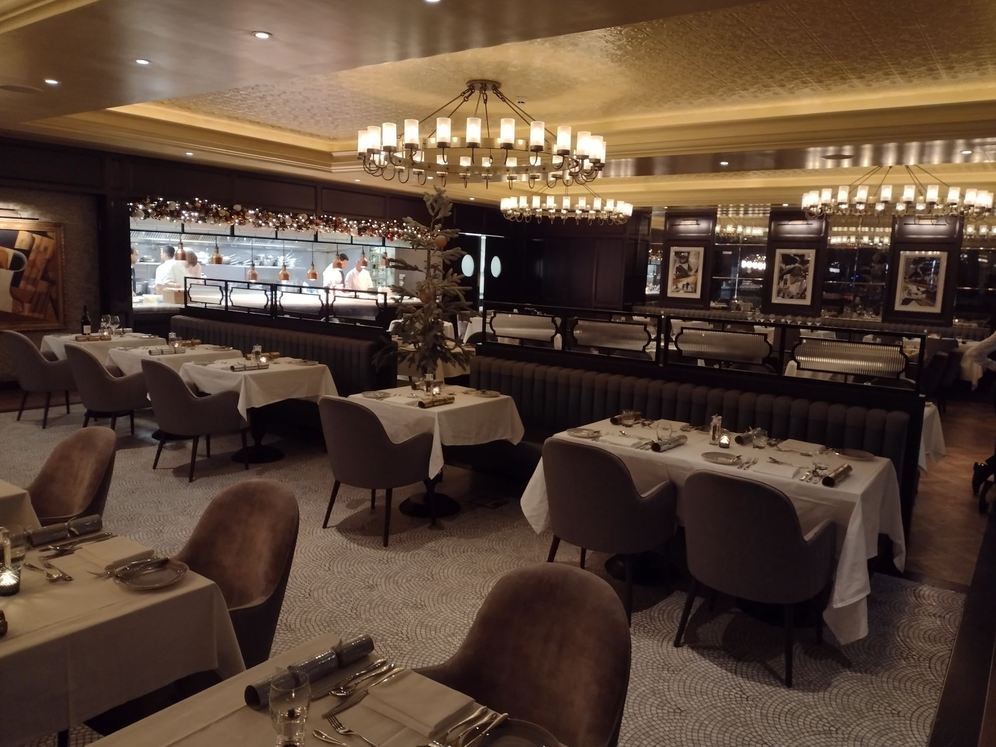 Tables in a restaurant