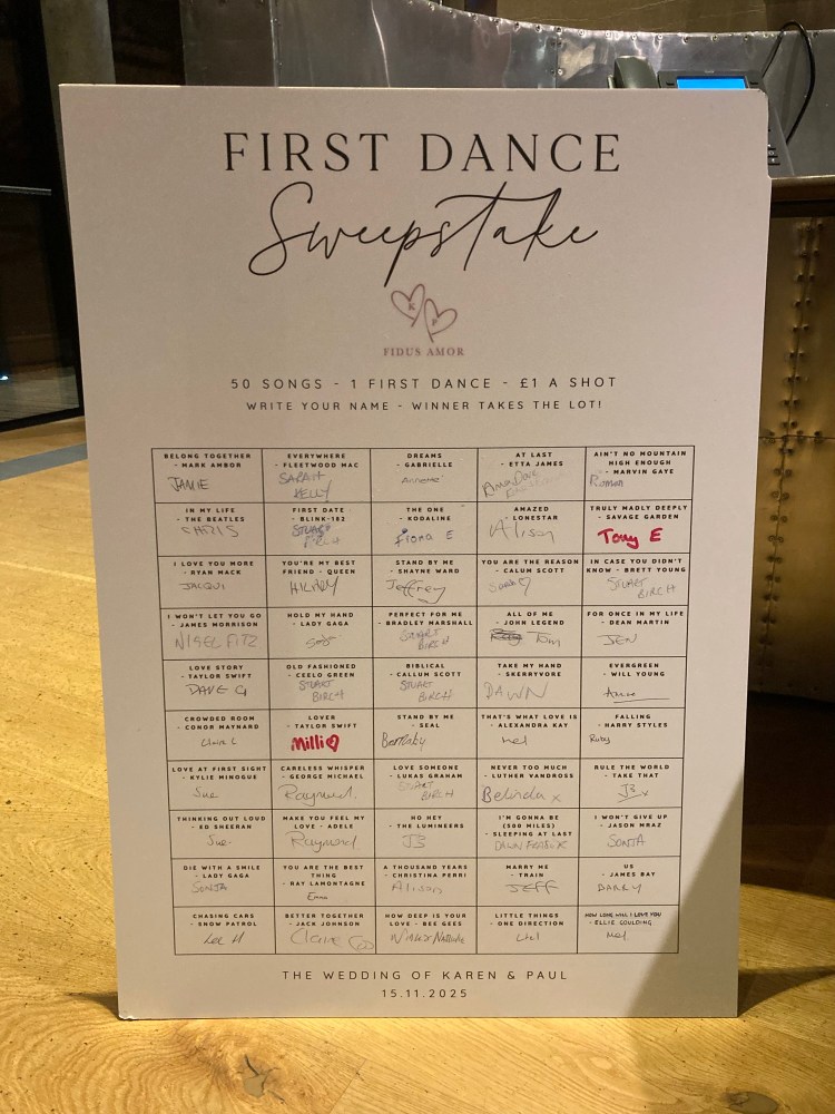 List of first dance songs